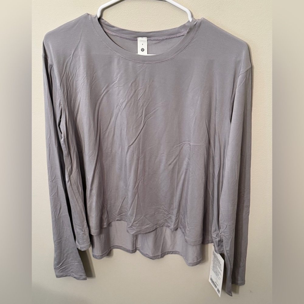 306. NWT Lululemon Modal Relaxed-Fit Long Sleeve In “Silver Drop”